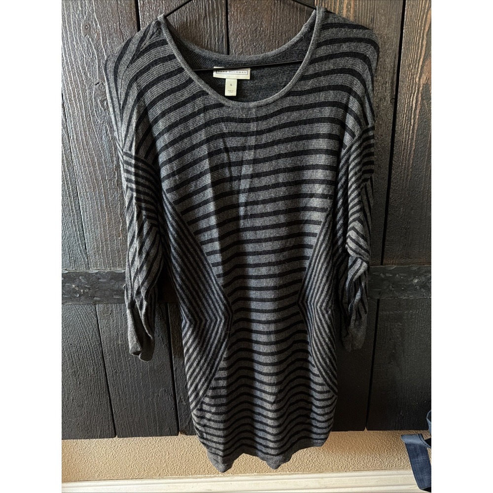 Dana Buchman Long Lightweight Top Stropes Abstract Size Small P